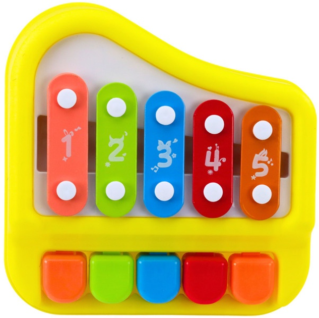 Pianinko dla malucha Lean Toys Żółte 4298 (5908275997757) - obraz 3