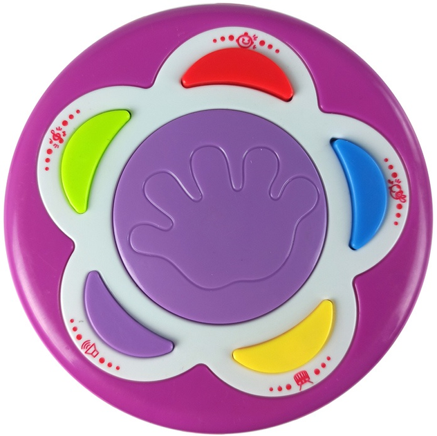 Bębenek Lean Toys z karuzelą i odgłosami zwierząt Różowy 4571 (5907625582995) - obraz 4