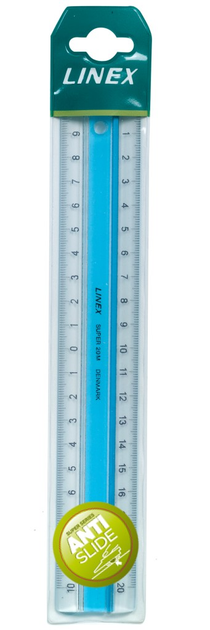Лінійка шкільна Linex S20M 20 см Blue (5705467064071) - зображення 3