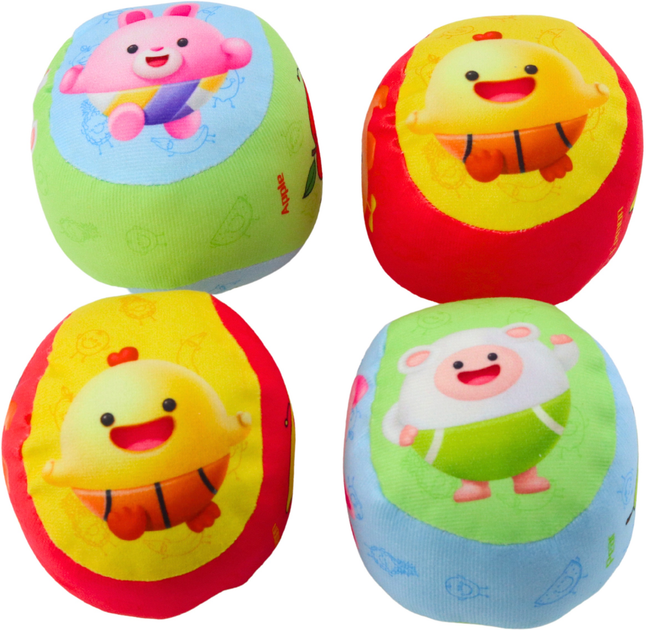 Zestaw miękkich piłeczek dla malucha LEAN Toys Owoce 4 szt 24355 (5905991054832) - obraz 3
