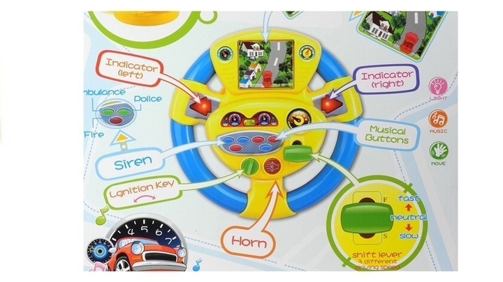 Інтерактивне кермо для малюків зі звуками LEAN Toys 2416 (5905323218536) - зображення 2