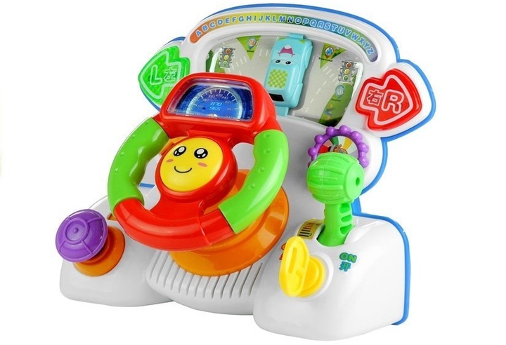 Kierownica edukacyjna interaktywna LEAN Toys z dźwiękami i światłami 3677 (5905323218598) - obraz 5