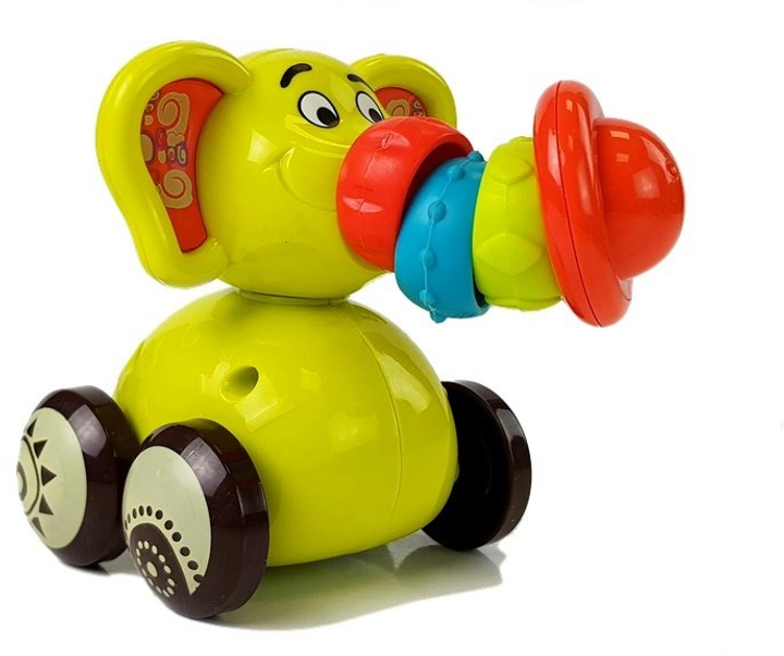 Samochodzik LEAN Toys Słoń z ruchomą trąbą 7075 (5905884455531) - obraz 3