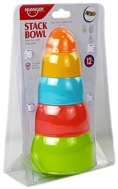 Układanka piramidka-kubeczki LEAN Toys zręcznościowa 7154 (5905884455586) - obraz 1