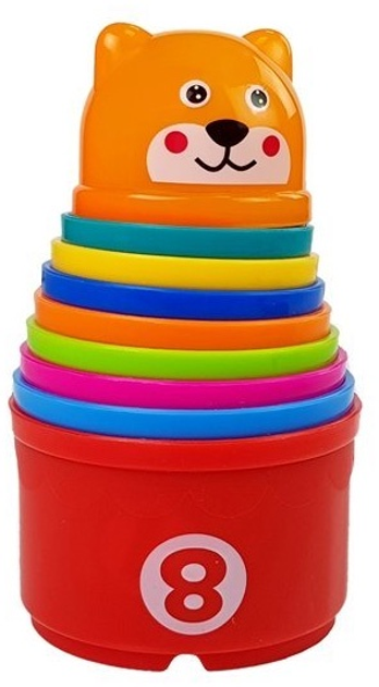 Piramidka-kubeczki dla niemowlaka LEAN Toys z cyferkami 7165 (5905323218680) - obraz 4