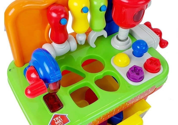 Sorter-warsztat dla niemowląt LEAN Toys z narzędziami 7225 (5905323218727) - obraz 4