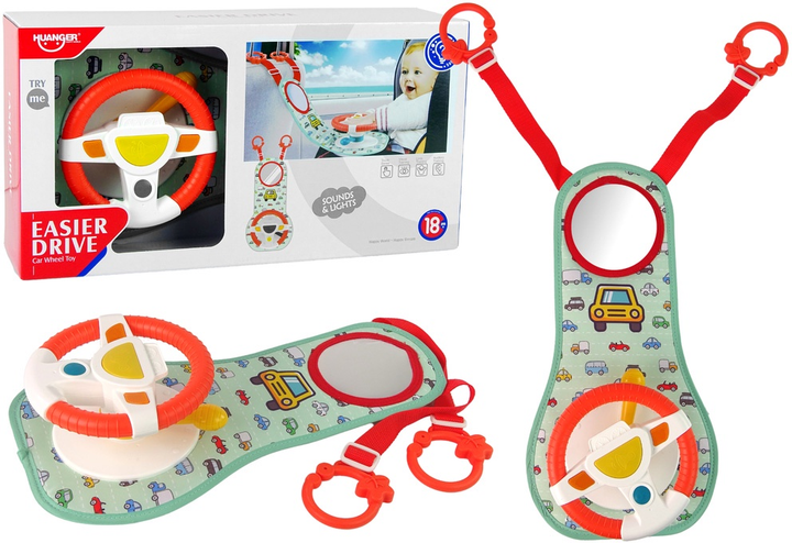 Kierownica-zabawka LEAN Toys do samochodu dla niemowląt 13383 (5905323216082) - obraz 2