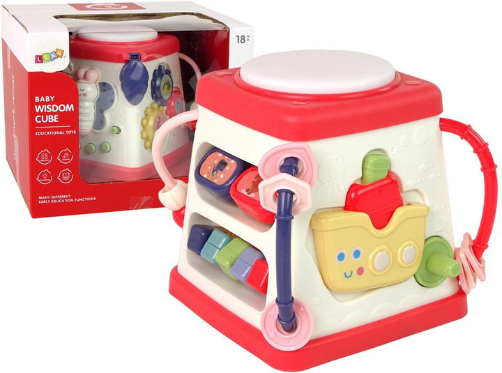 Kostka edukacyjna dla niemowląt LEAN Toys z wesołymi melodiami i światłami 15142 (5905515355261) - obraz 2