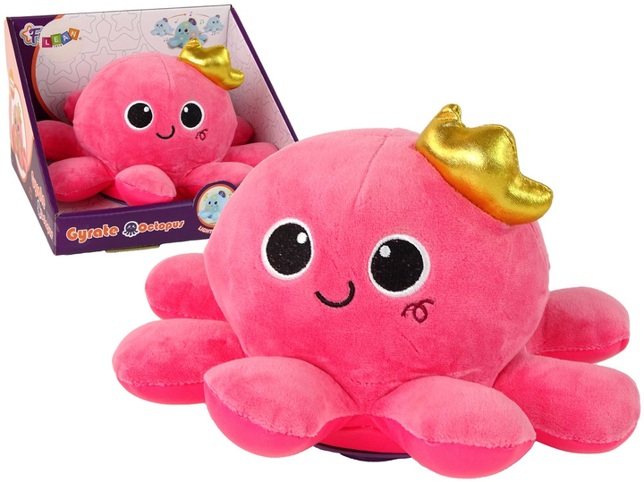 Maskotka interaktywna LEAN Toys Ośmiornica z dźwiękami i światłami Różowa 15368 (5905515357548) - obraz 2