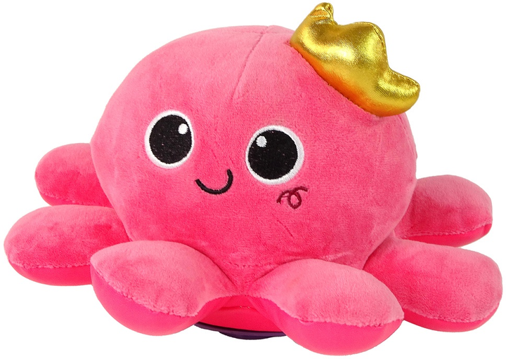 Maskotka interaktywna LEAN Toys Ośmiornica z dźwiękami i światłami Różowa 15368 (5905515357548) - obraz 3