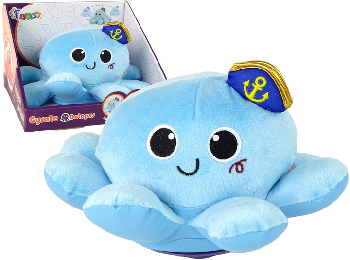 Maskotka interaktywna LEAN Toys Ośmiornica z dźwiękami i światłami Niebieska 15369 (5905515357555) - obraz 2