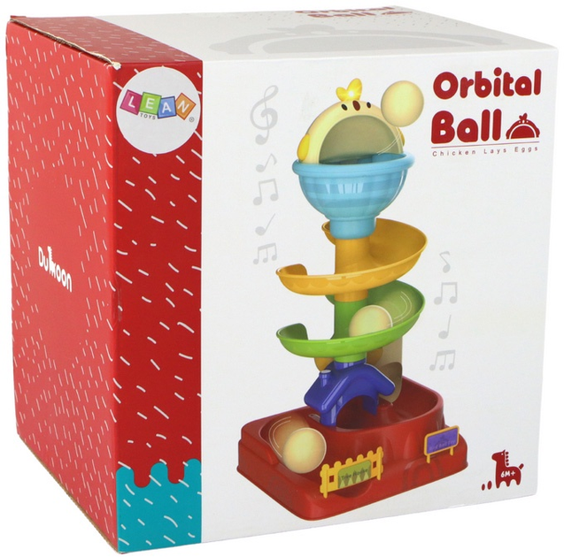 Сенсорна іграшка LEAN Toys Курча з падаючою кулькою-яйцем 16610 (5905884451960) - зображення 1