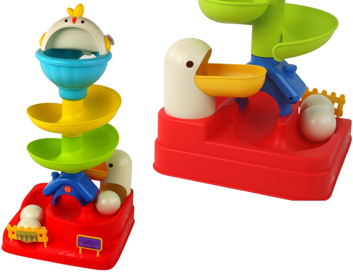 Сенсорна іграшка LEAN Toys Курча з падаючою кулькою-яйцем 16610 (5905884451960) - зображення 3