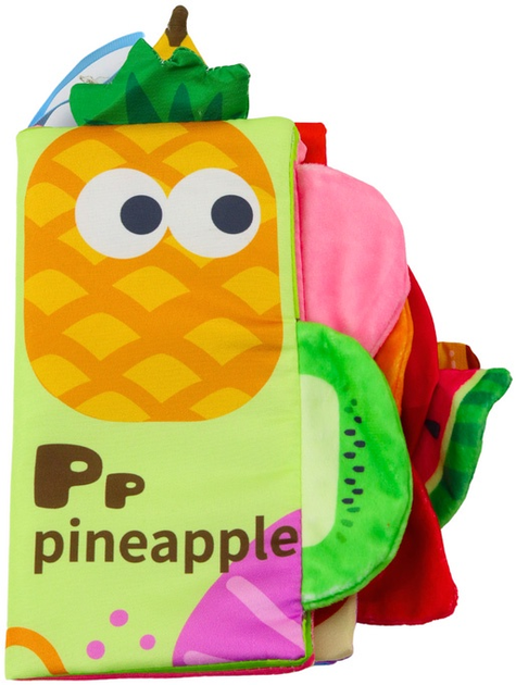 Książeczka miękka edukacyjna LEAN Toys Owoce szeleszcząca i piszcząca Kolorowa 18064 (5905991014393) - obraz 3