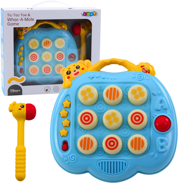 Gra zręcznościowa LEAN Toys Whac-A-Mole z młotkiem Niebieska 22639 (5905991049883) - obraz 2