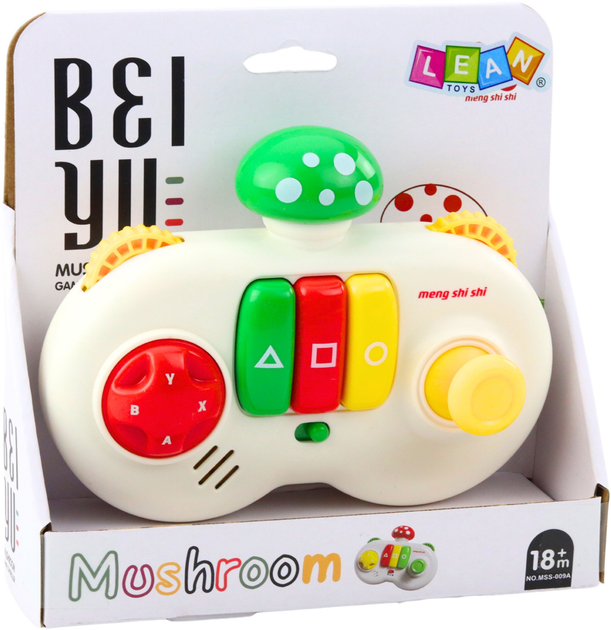 Konsola interaktywna sensoryczna LEAN Toys Grzybek z dźwiękami i światłami 22832 (5905991051817) - obraz 1