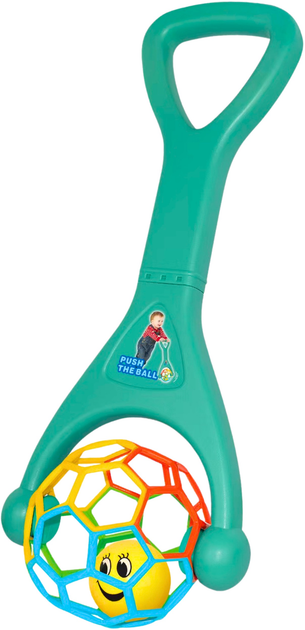 Толкач LEAN Toys з гнучким гримучим м'ячиком Бірюзовий 22839 (5905991051886) - зображення 1