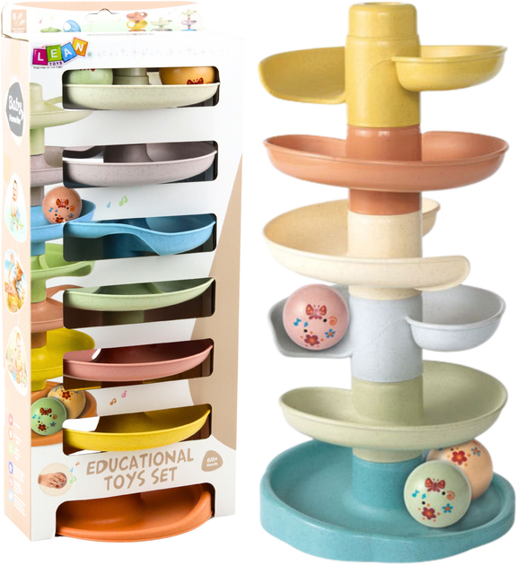 Розвиваюча доріжка LEAN Toys з 7 рівнями і кульками-брязкальцями 22866 (5905991052159) - зображення 2