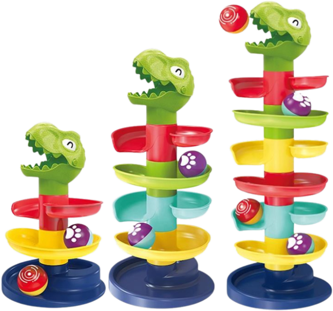 Wieża dla kulek LEAN Toys Dinozaur Zielona 22867 (5905991052166) - obraz 4