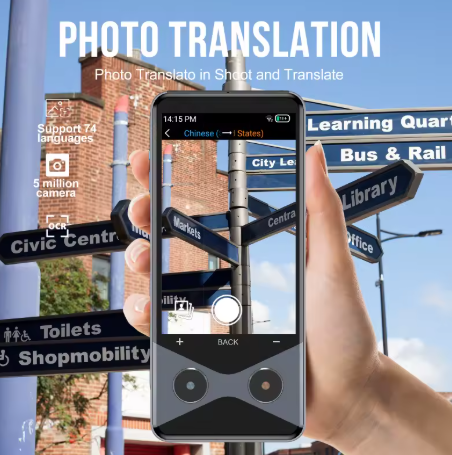 Перекладач Розумний портативний голосовий Ai Translator V9000, 16 офлайн мов 138 онлайн мов, фото переклад 74 мовами 1700 mAh - зображення 6