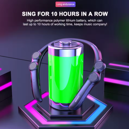 Портативная колонка на шею, Bluetooth колонка шейная дуга Беспроводная колонка с шейным ободом 760 mAh - Фото 2 Портативная колонка на шею, Bluetooth колонка шейная дуга Беспроводная колонка с шейным ободом 760 mAh - изображение 2