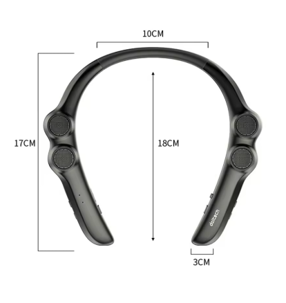 Портативная колонка на шею, Bluetooth колонка шейная дуга Беспроводная колонка с шейным ободом 760 mAh - Фото 5 Портативная колонка на шею, Bluetooth колонка шейная дуга Беспроводная колонка с шейным ободом 760 mAh - изображение 5
