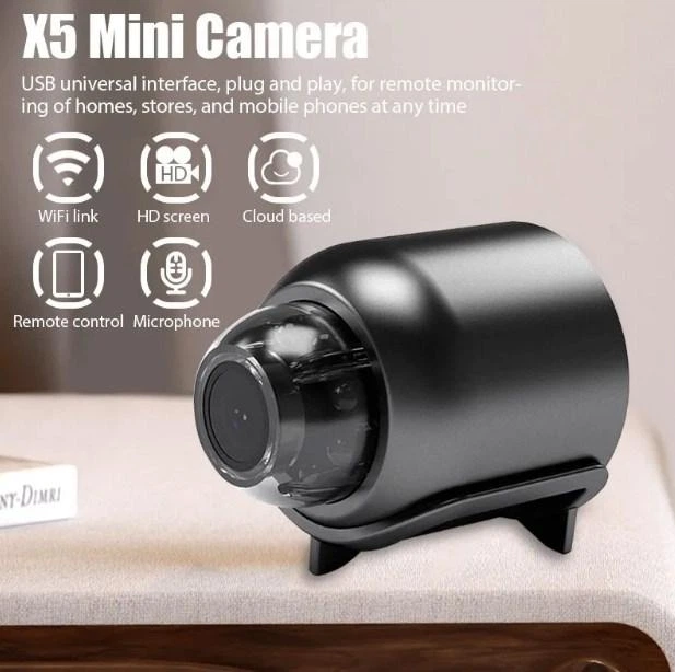 Мини камера X5 Mini camera беспроводная WiFI (с датчиком движения ночная съемка) - Фото 3 Мини камера X5 Mini camera беспроводная WiFI (с датчиком движения ночная съемка) - изображение 3