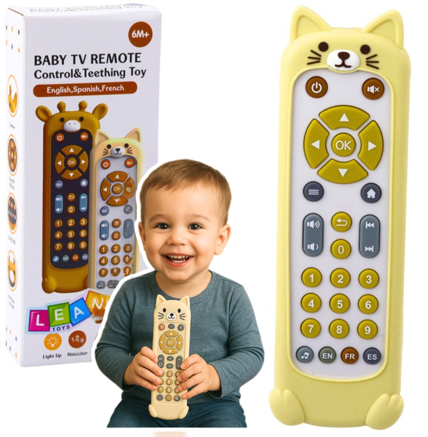 Pilot interaktywny dla malucha LEAN Toys Cat Beige 22901 (5905991052500) - obraz 2