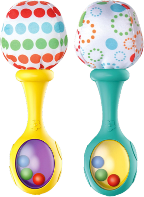 Набір брязкалець з м'яким м'ячиком LEAN Toys Візерунки 2 шт 22891 (5905991052401) - зображення 3