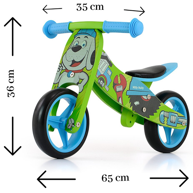 Rowerek biegowy Milly Mally Jake Bob (2102) (5901761123784) - obraz 4