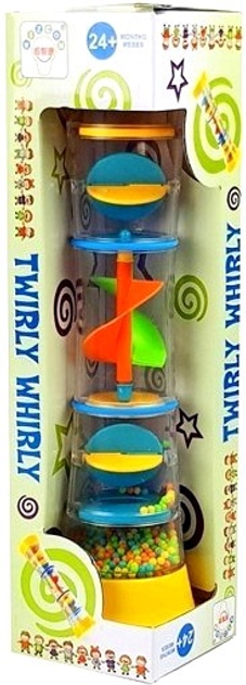 Grzechotka LEAN Toys Twirly z labiryntem I kulkami 4837 (5907625586658) - obraz 1