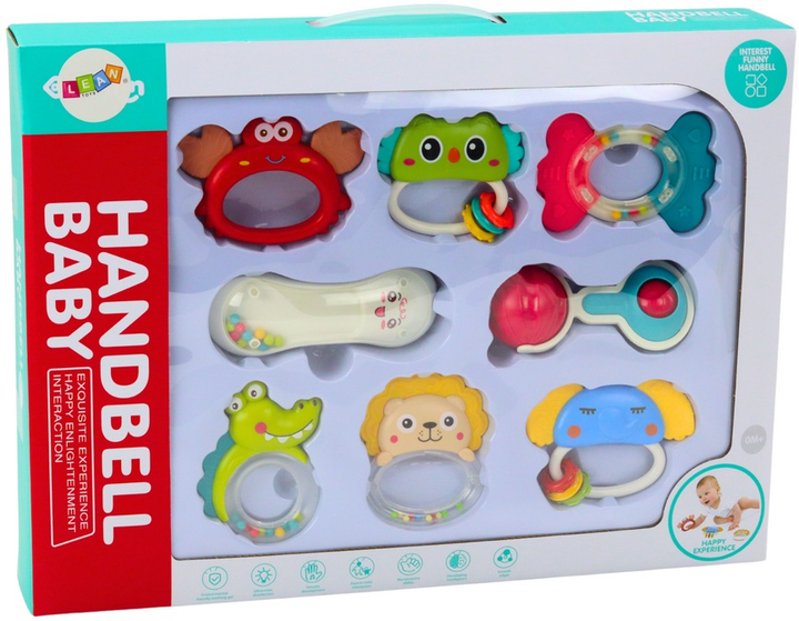 Набір брязкалець та прорізувачів LEAN Toys Тварини 8 шт 20141 (5905991023258) - зображення 1