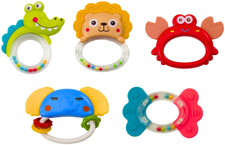 Набір брязкалець та прорізувачів LEAN Toys Тварини 8 шт 20141 (5905991023258) - зображення 4