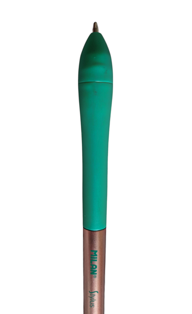 Ручка кулькова Milan Stylus Copper 1мм поворотна зі стілусом Зелений корпус (176593924) - изображение 2