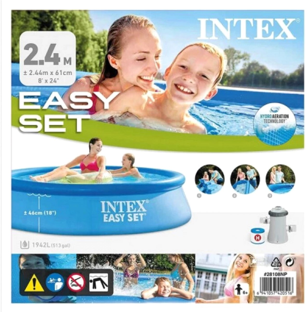 Басейн наливний Intex Easy Set 244х61 см (28108) - зображення 2