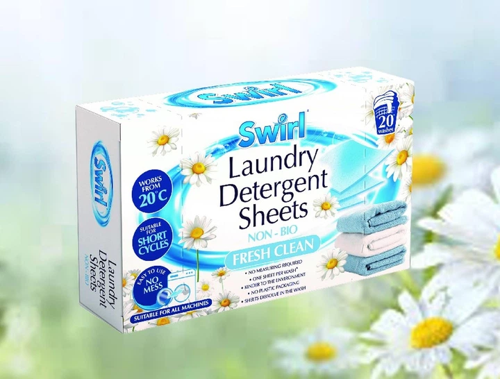 Концентрированные Салфетки порошок для стирки Swirl Non-Bio Fresh Clean 20 шт/уп - изображение 2