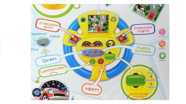 Інтерактивне кермо для малюків зі звуками LEAN Toys 2416 (5905323218536) - зображення 2