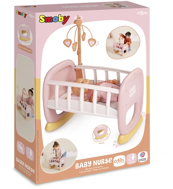 Колиска Smoby Toys Бебi Ньорс з мобілем (7600220390) (3032162203903) - зображення 5