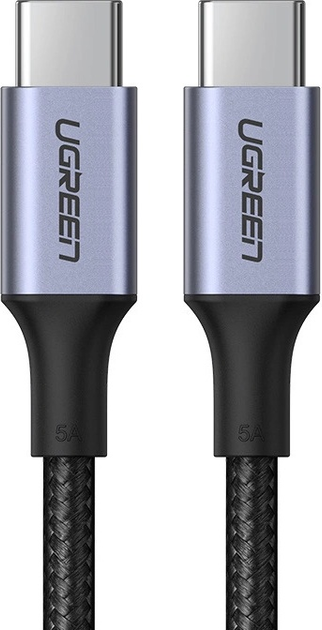 Kabel Ugreen US316 USB-C - USB-C 5 A 480 Mb/s 0.5 m Szary (AT6957303824786) - obraz 2