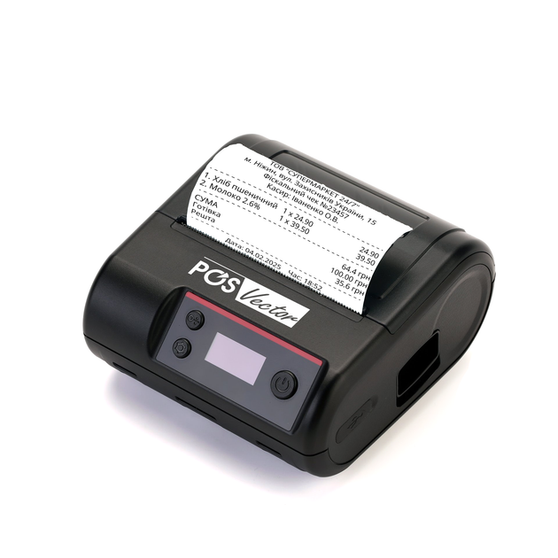 Портативный принтер чеков HQ300 (Bluetooth + USB). Термо-принтер 80 мм на аккумуляторе (PS-HQ300) - Фото 1 Портативный принтер чеков HQ300 (Bluetooth + USB). Термо-принтер 80 мм на аккумуляторе (PS-HQ300) - изображение 1