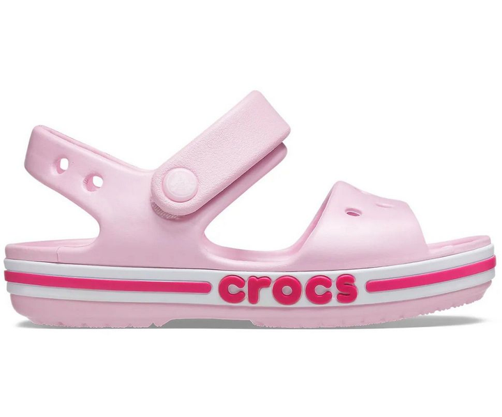 Дитячі сандалії для дівчинки Crocs Bayaband Sandal Ballerina Pink/Candy Pink (33/34, рожевий) - зображення 9