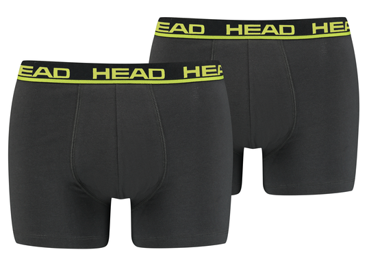 Трусы-боксеры Head BASIC BOXER 2P графитовый, желтый Чол M - Фото 1 Трусы-боксеры Head BASIC BOXER 2P графитовый, желтый Чол M - изображение 1
