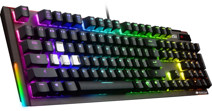 Клавиатура проводная MSI Vigor GK80 RGB Cherry MX Red USB – фото