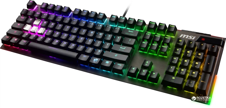 Клавиатура проводная MSI Vigor GK80 RGB Cherry MX Red USB – фото
