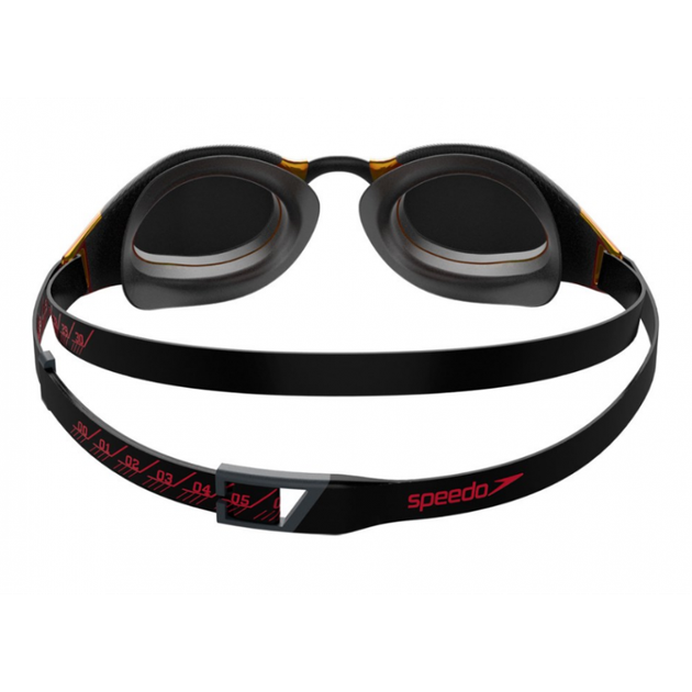 Очки для плавания соревновательные Speedo Fastskin Hyper Elite Mirror (8-12818F977) черные, золотые зеркальные - изображение 3