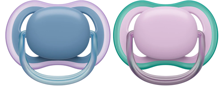 Пустушка Philips Avent Ultra Air 6-18 м SCF085/34 Рожева/Синя 2 шт (8720689016520) - зображення 1