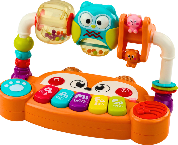 Pianinko LEAN Toys Sowa z grzechotkami Pomarańczowe 22672 (5905991050216) - obraz 3