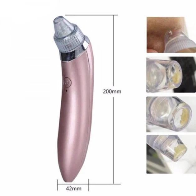 Вакуумный аппарат для чистки пор лица Beauty XN-8030 3 уровня всасывания 5 насадок - изображение 4