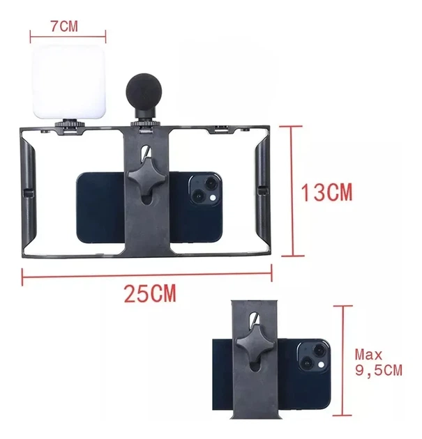 Комплект для влогинга Video Making Kit AY49X для смартфона с микрофоном и светом - изображение 2