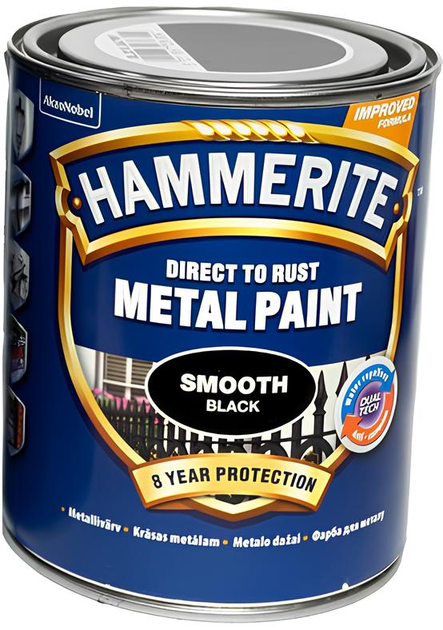 Фарба Hammerite Metal Paint Smooth гладка біла алкідна фарба для металу 0.75 л (5094127) - зображення 1
